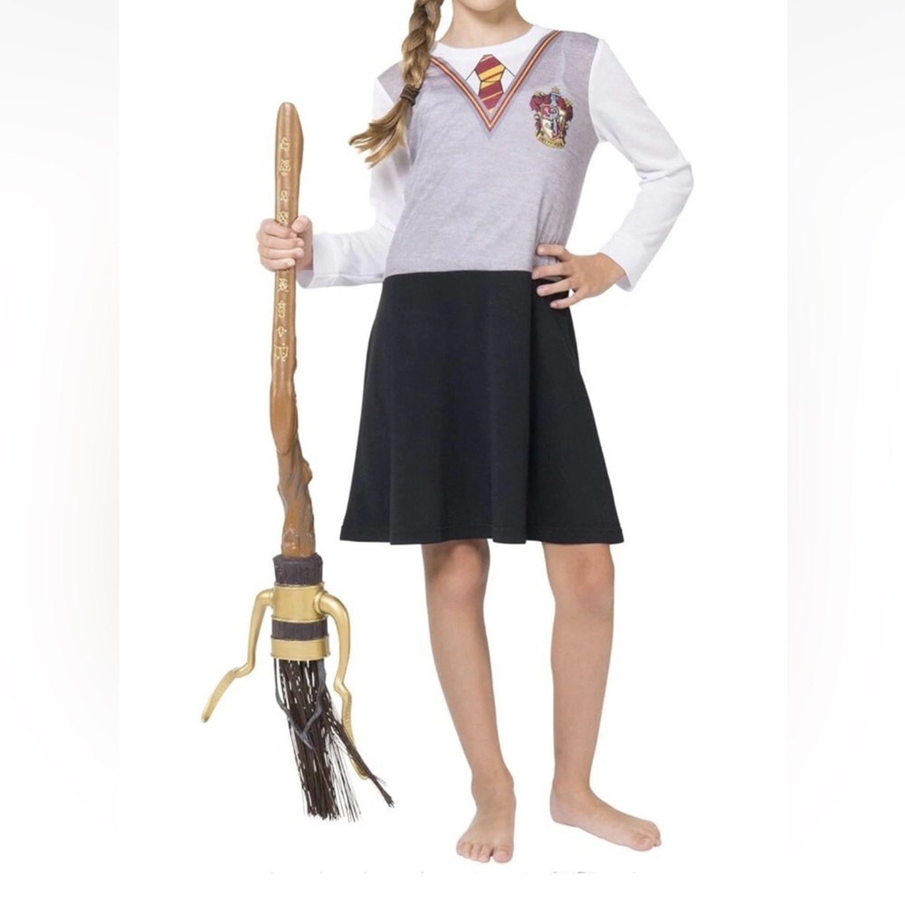 Harry Potter Hermione Hogwarts Gryffindor Uniform Girls Pajama Nightgown Size 14